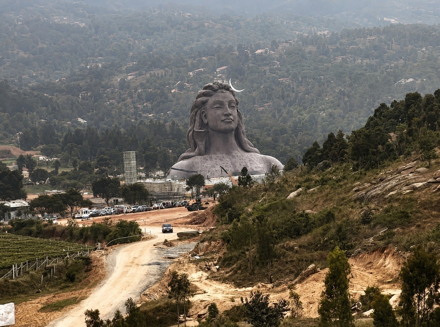 The Adiyogi statue at the Isha Foundation campus, on land aggregated by Terrafirma at Chikkaballapur